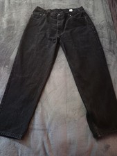 Vintage Y2K Levi  s 545 Jeans Mens W42 L30 Loose Fit Baggy Washed Black 2002