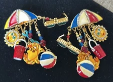 Lunch At The Ritz Cruise Wear Clip On Earrings