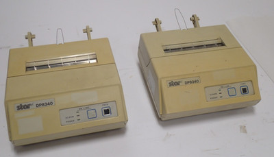 STAR MICRONICS AMERICA DP 8340 DOT MATRIX PRINTER 12Vdc 1.5A PARTS LOT OF 2