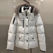 Moose Knuckles women's thick goose down imported fox fur collar down jacket