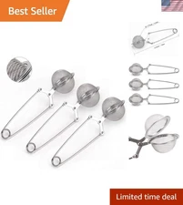 Snap Ball Tea Strainer, 3 Pack  Stainless Steel Tea Strainer with Handle for ...