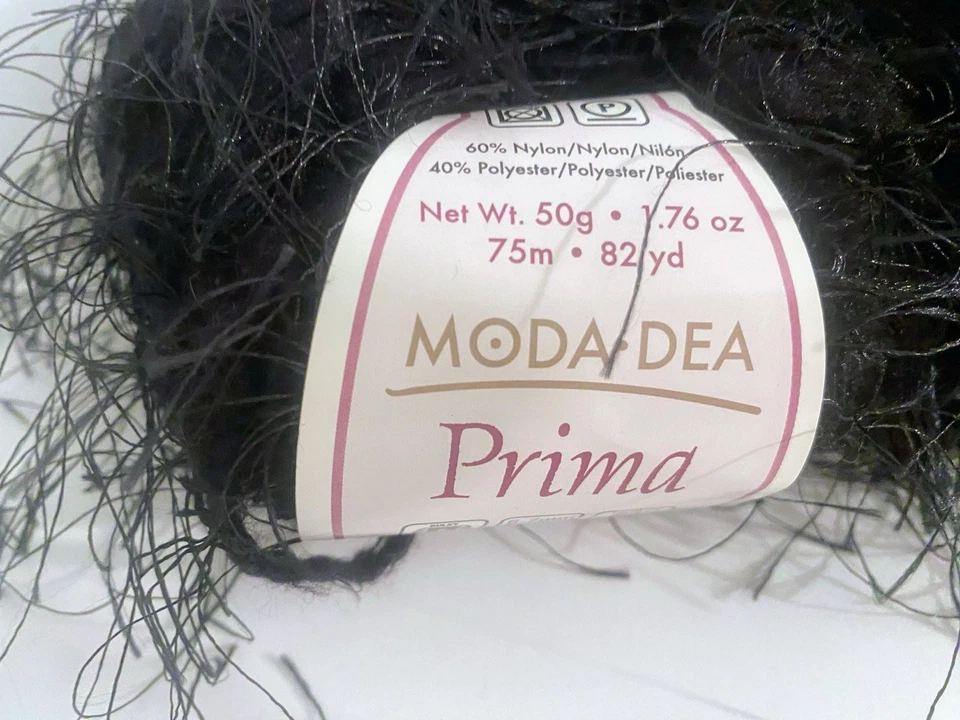 4x Lot Coats Moda Dea Prima Black #3012 Eyelash 60% Nylon 40% Polyester 82 Yd Ea - Image 2 of 4