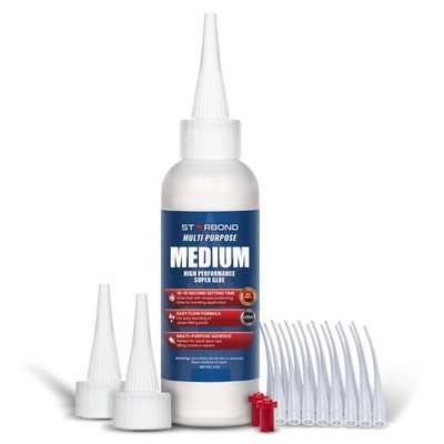 Starbond 4 oz. Medium CA Glue (Premium Cyanoacrylate Super 4 ounce, Clear 