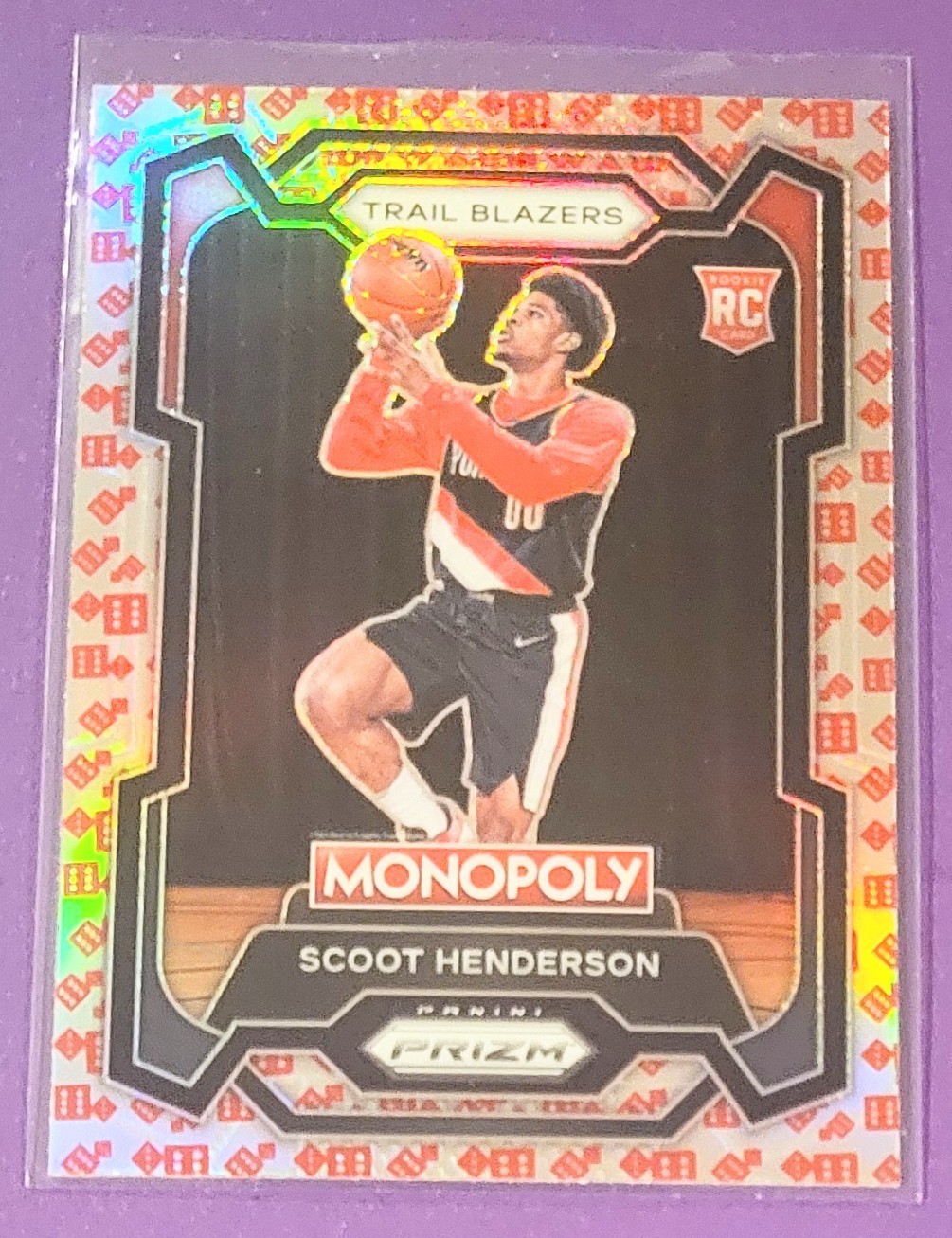 2023-24 Panini Prizm Monopoly Scoot Henderson Red Dice Prizm Rookie SP Blazers