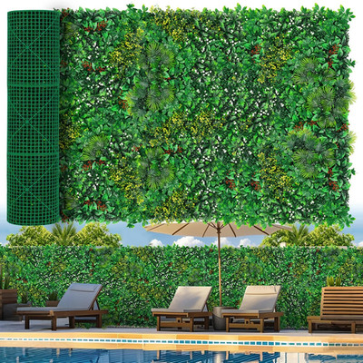 Artificial Tropical Boxwood Panels 60''x120'' - UV Protected Greenery Decor