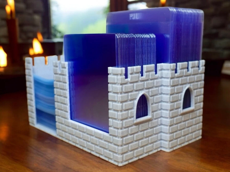 Trading Card Toploader Sleeve Dispenser Cards Organizer Duel Slot Storage Sports - Image 2 of 4