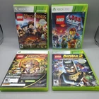Lot Of 4 Lego Xbox 360 Batman 2 Lord of The Rings Lego Movie Indiana Jones