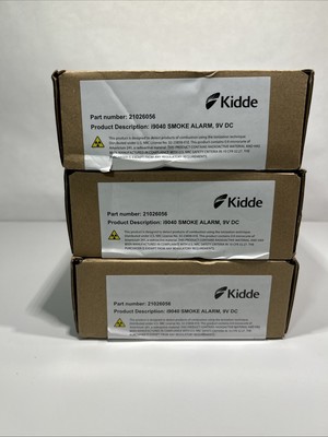 3 Kidde Fire Sentry Smoke Detectors 9V Battery Powered Smoke Alarms 4  Lot Of 3