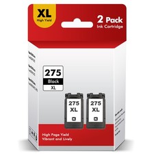 2Pack PG-275XL Black Ink Cartridges for Canon Pixma TS3522 TR4720 TS3500 Printer