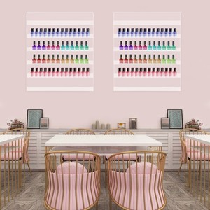 2 Pack Nail Polish Organizer Holder- Acrylic Wall Mounted 6-Tier Storage Rack