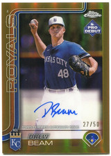 2025 Topps Pro Debut - Gold Base Auto #PDC-144 Drew Beam 27/50 (AU) Royals