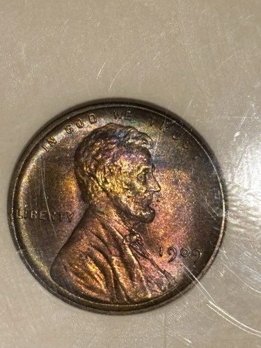 1909 VDB Lincoln Cent Gorgeous Tone MS66 RB Old Anacs Soapbox