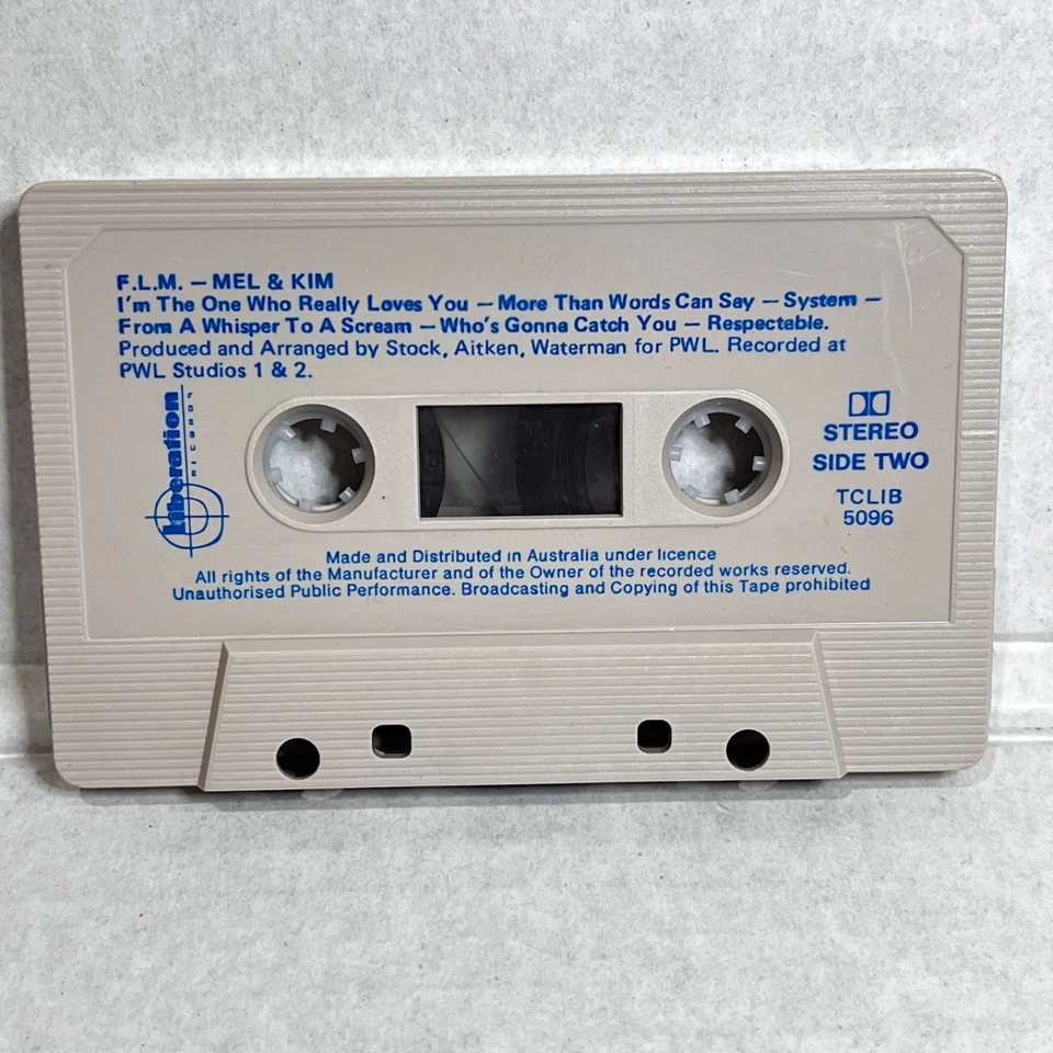 Mel & Kim F.L.M. 1987 Cassette Tape Includes 2 Bonus Tracks Aus Press - Image 4 of 4