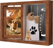 Dog Cat 3-In-1 Memorial Wooden Picture Frame Set, Lost Pet Sympathy Gifts with