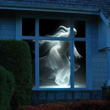 LIANGLIDE Rear Projection Screen Fabric, White Screen for Projector, Window P...