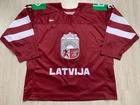 IIHF LATVIJA Latvia Game Worn Ice Hockey Jersey Shirt Nike Size 56 #21