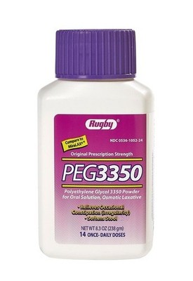 PEG 3350 POWDER 8.3OZ 14-DOSE RUGBY 238GM