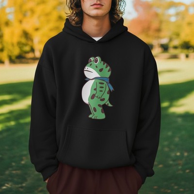 Portland Frog Hoodie Cute Cartoon Frog Graphic Pullover Unisex Casual Streetwear