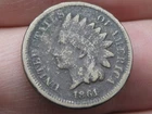 1861 Copper Nickel Indian Head Cent Penny- VG/Fine Details