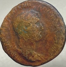 Large Ancient Roman Sestertius Emperor Hadrian 117AD-138AD Genuine Coin
