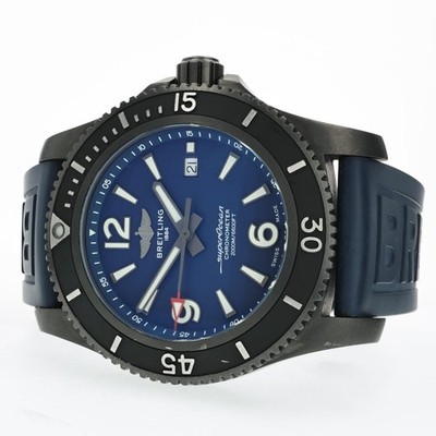 Breitling Superocean Automatic 46 Black Steel Blue Dial  M17368