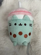 NWT! GUND Pusheen Boba Tea Cup Plush Cat Stuffed Animal 6”