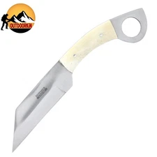 Tactical FULL TANG Reverse TANTO Fixed Blade HUNTING Knife BONE Handle w/ Sheath