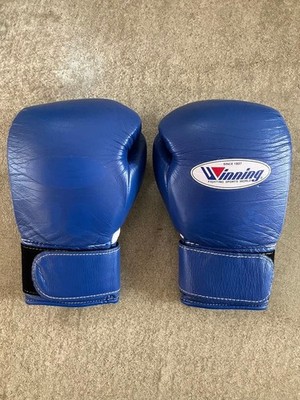 Winning MS-200B Boxing Gloves 8oz Blue Japan Pro Training Leather