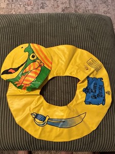 Vintage Pirate Parrot  Inflatable Swim Ring Vinyl Old GRE