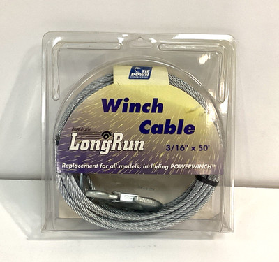 Tie Down Engineering 59390 Winch Cable Galvanized 3/16'' X 50`