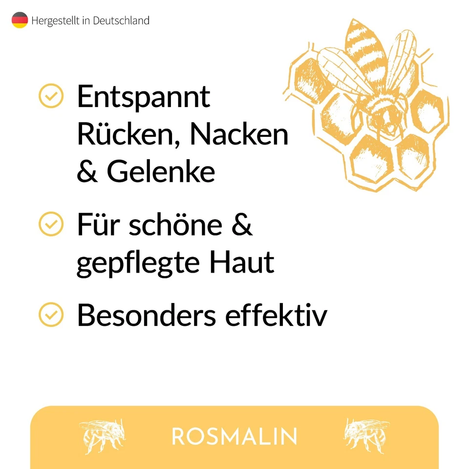 Rosmalin® Bienengift Salbe hochdosiert - Effektive Bienengift Creme - Bild 3 von 4
