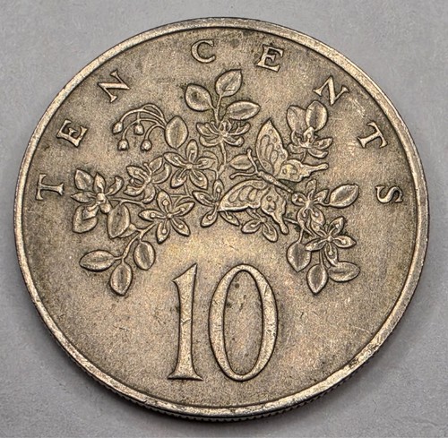 1969 Jamaica 10 Ten Cents - Circulated Jamaican Copper Nickel World Coin - L2