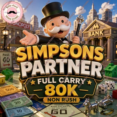 #ad #ad SIMPSONS PARTNERS Event Monopoly NON RUSH FULL CARRY 80k⚡⚡⚡ $2.99
