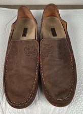 OluKai Nohea Nubuck Leather Loafers Women's Comfort Slip On Size 9