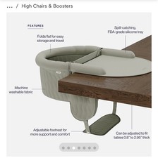 Lalo Hook On High Chair- Sage Babylist Exclusive Brand New Damage Box