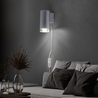 Wandleuchte Wandlampe Wandstrahler Led Wohnzimmerleuchte Alu GebüRstet H 15 Cm