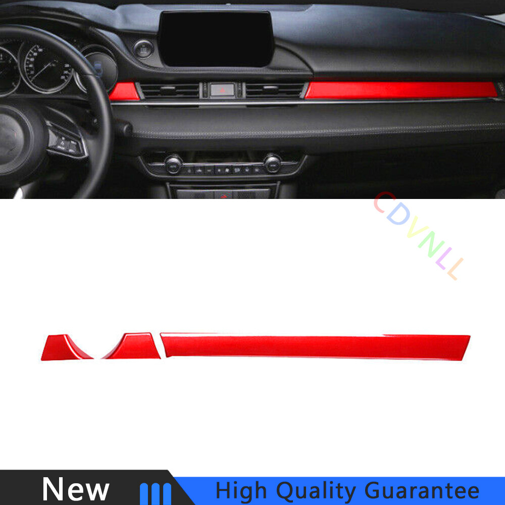 Fit For Mazda 6 Atenza 20-2021 Bright Red Central Console Instrument Strip Trim