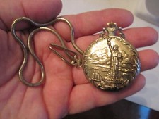 1986 STATUE OF LIBERTY POCKET WATCH WITH FOB - LMT EDITION EARJ530 - TUB SC-6