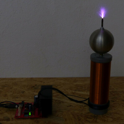 Klasse-E Audio Teslaspule, musikalisch, Musical Tesla Coil SSTC Bausatz, kit