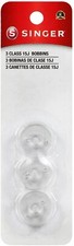SINGER 06542 Class 15J Bobbins, Transparent, 3-Count , 9 Packages 27 bobbins 