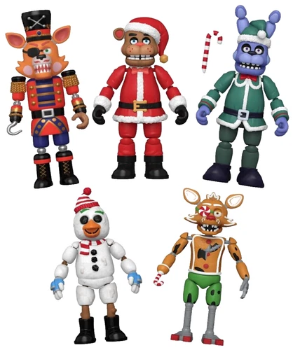 Five Nights at Freddy's Santa Freddy Elf Bonnie Snow Chica Gingerbread Foxy Nutc