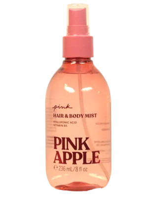 VICTORIA'S SECRET PINK PINK APPLE HAIR & BODY MIST SPRAY HYALURONIC ACID 8 oz