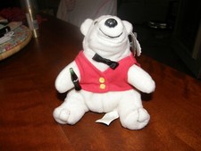 Lot of 2 Coca Cola Polar Bear Bean Bag Plushs Toy 1 Tree Ornament