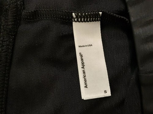 American Apparel Women’s Size S Black Nylon Leggings 23" x 24" Stretch Waist ^B1 - Picture 3 of 9