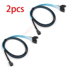 2pcs Mini SAS SFF-8643 to 4 SATA 7pin hard disk 6Gbps data Raid Cable Convertor