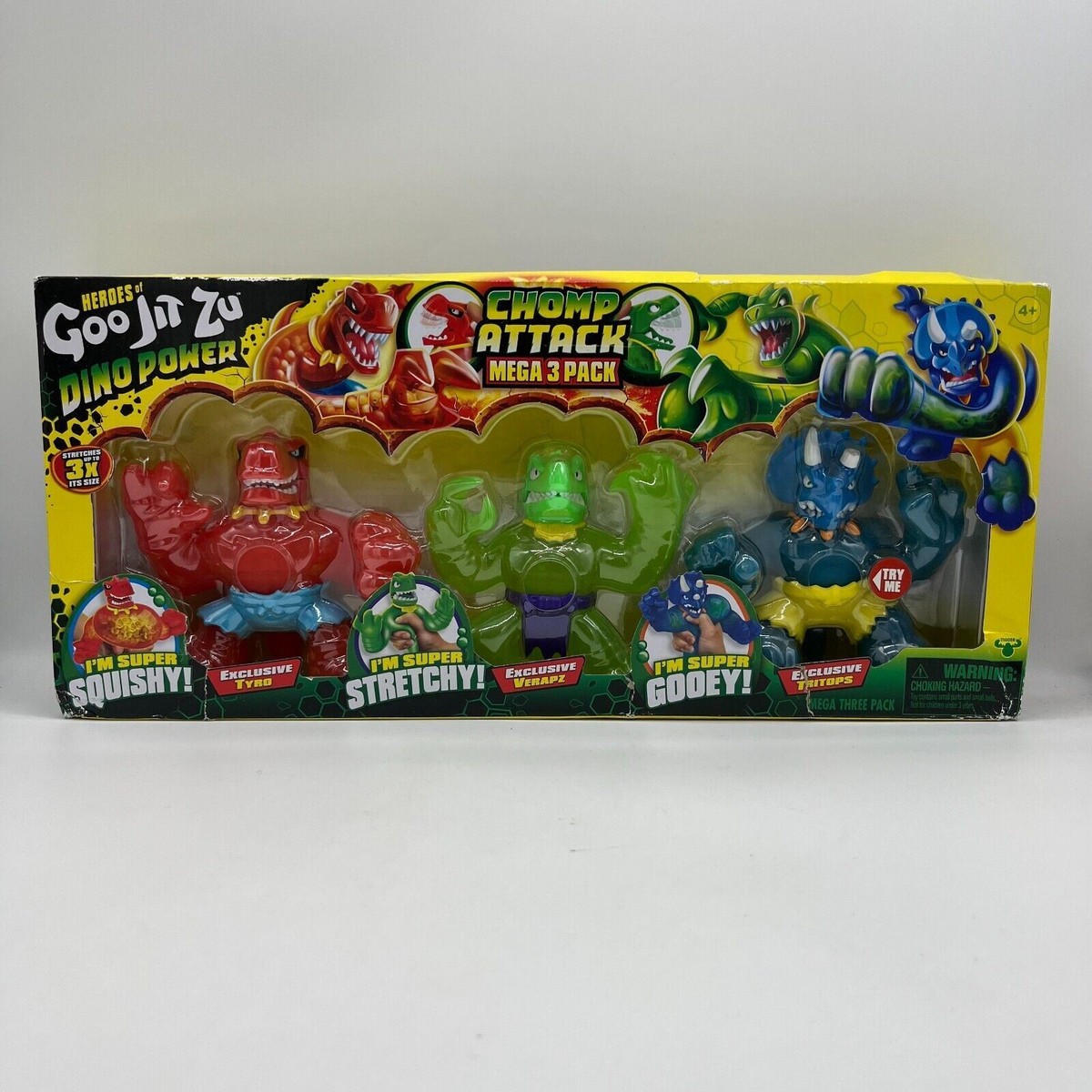 Heroes of Goo Jit Zu Dino Power Mega 3 Pack Chomp Attack EXCLUSIVE