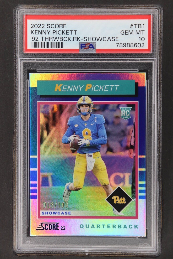 2022 Score Kenny Pickett Rookie Throwback Rainbow /100 TB1 PSA 10 eBay