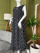 Anthropologie Black Dress Size UK 16 Floral Long Dress