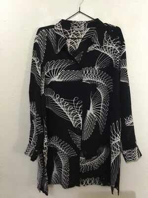 Marks & Spencer Black mix Viscose Top size 18 NWOT