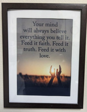 Your Mind Will Alway Believe Everything Tell Picture Brown 7"x9" Frame FREE SHIP